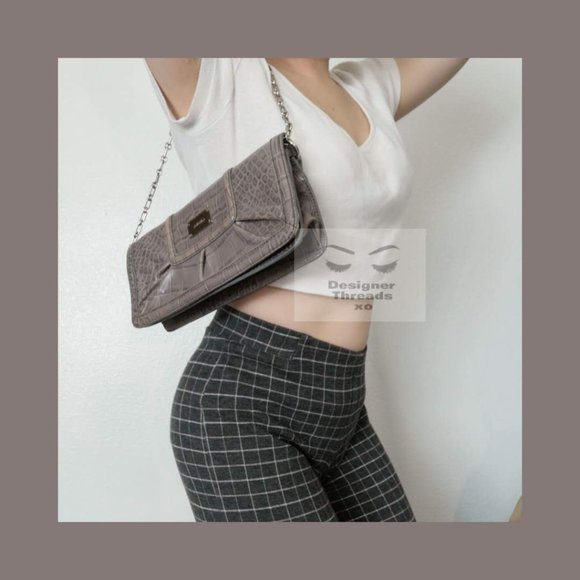 Calvin Klein CK Sliver Chain Animal Pattern Purse - Picture 1 of 6